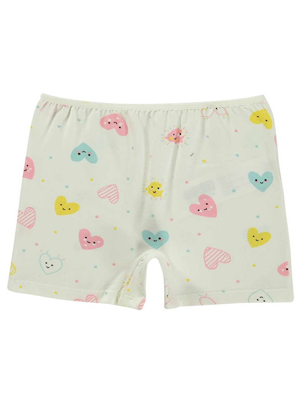 Beyaz Girls Kalp 2-12 Yaş Kız Çocuk 2'li Boxer - Standart-2