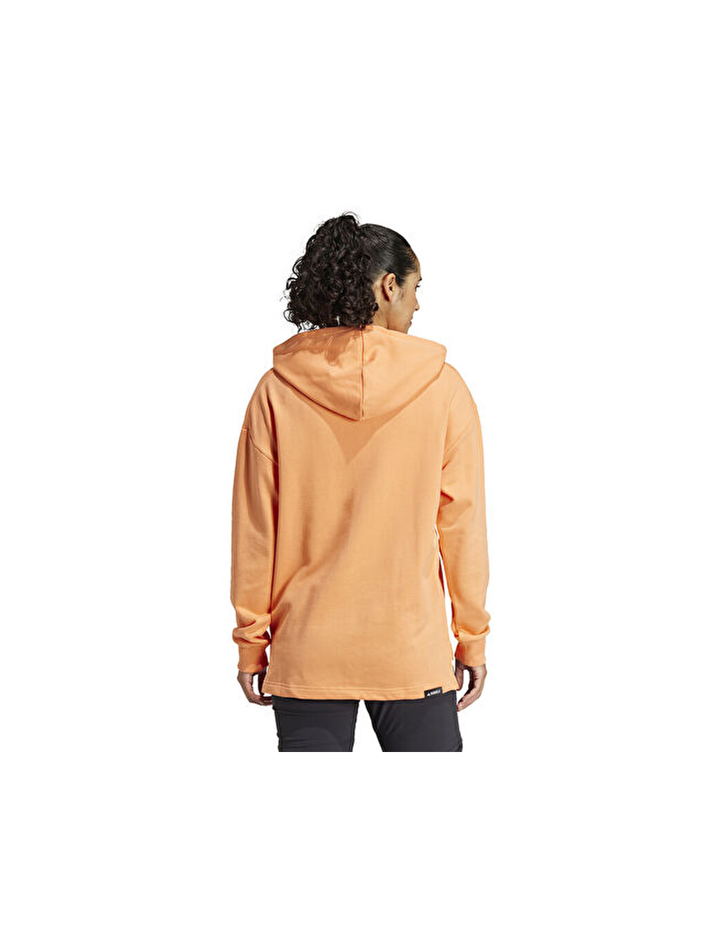 W Tx Logo Hoody Kadın Outdoor Sweatshirts Is7227 Turuncu-1