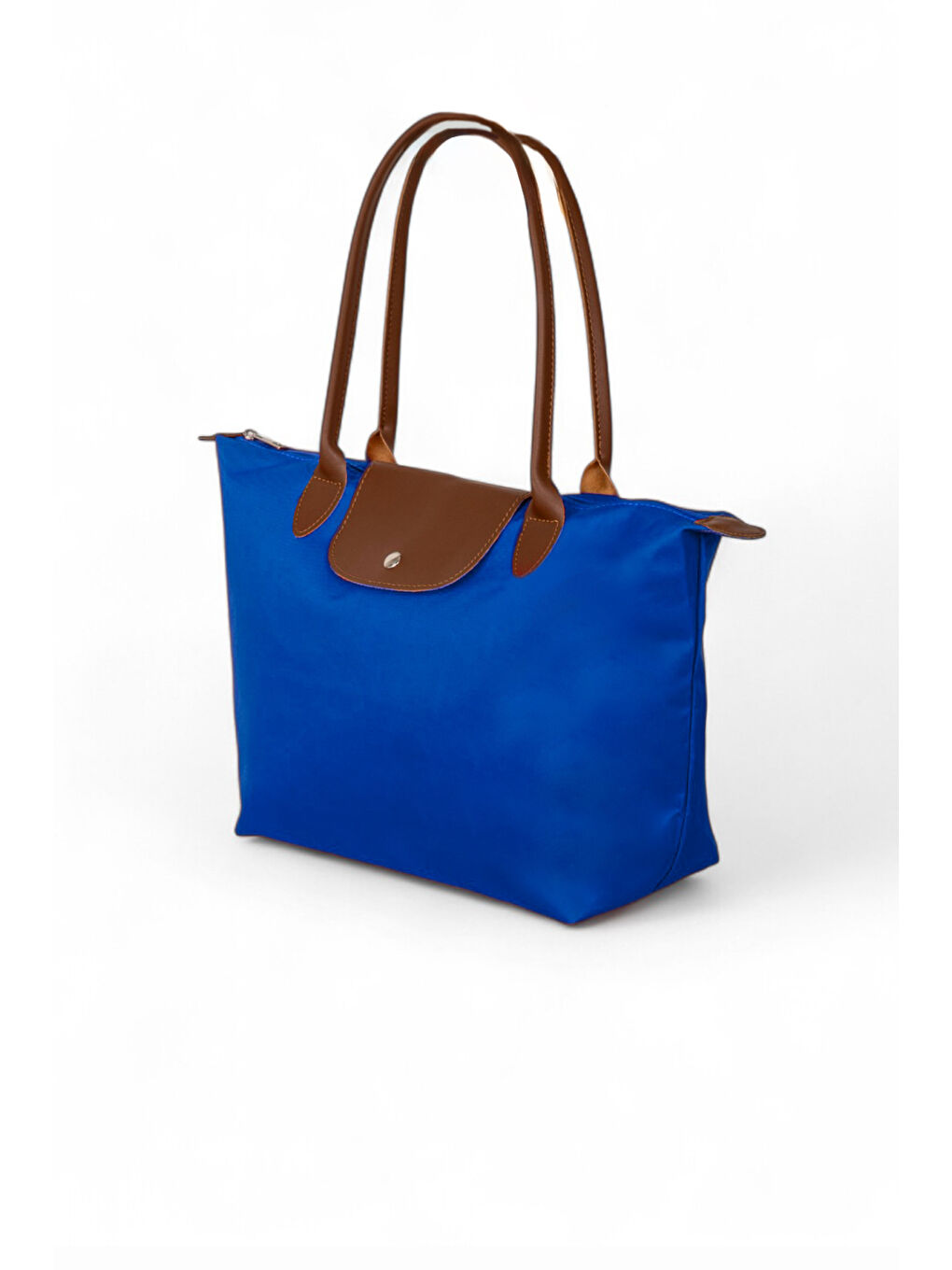 Kadın Sax Mavi Orta Boy Askılı El ve Omuz Çantası-1