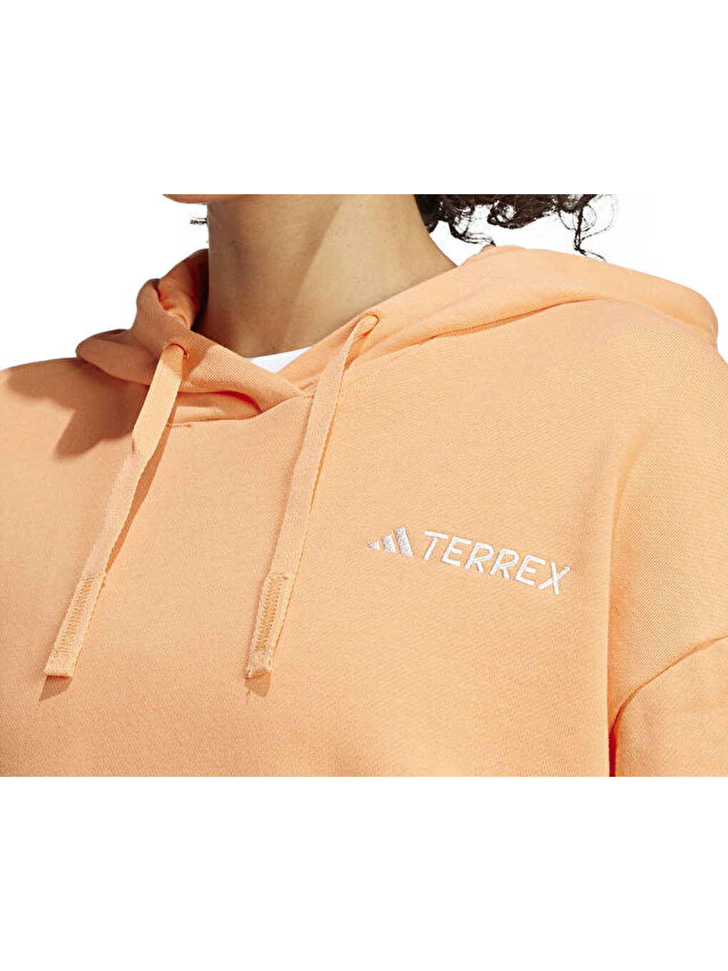W Tx Logo Hoody Kadın Outdoor Sweatshirts Is7227 Turuncu-5