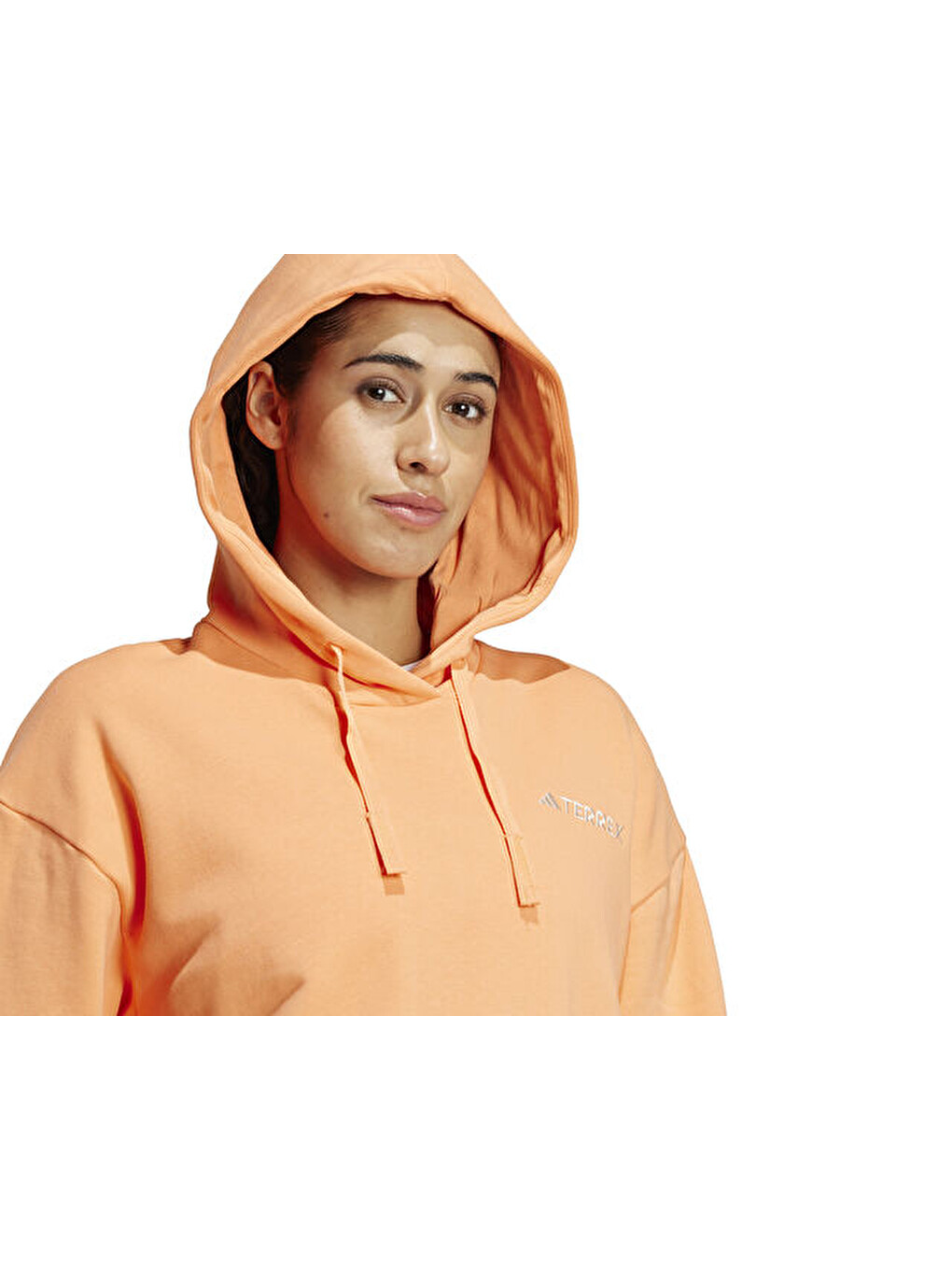 W Tx Logo Hoody Kadın Outdoor Sweatshirts Is7227 Turuncu-6
