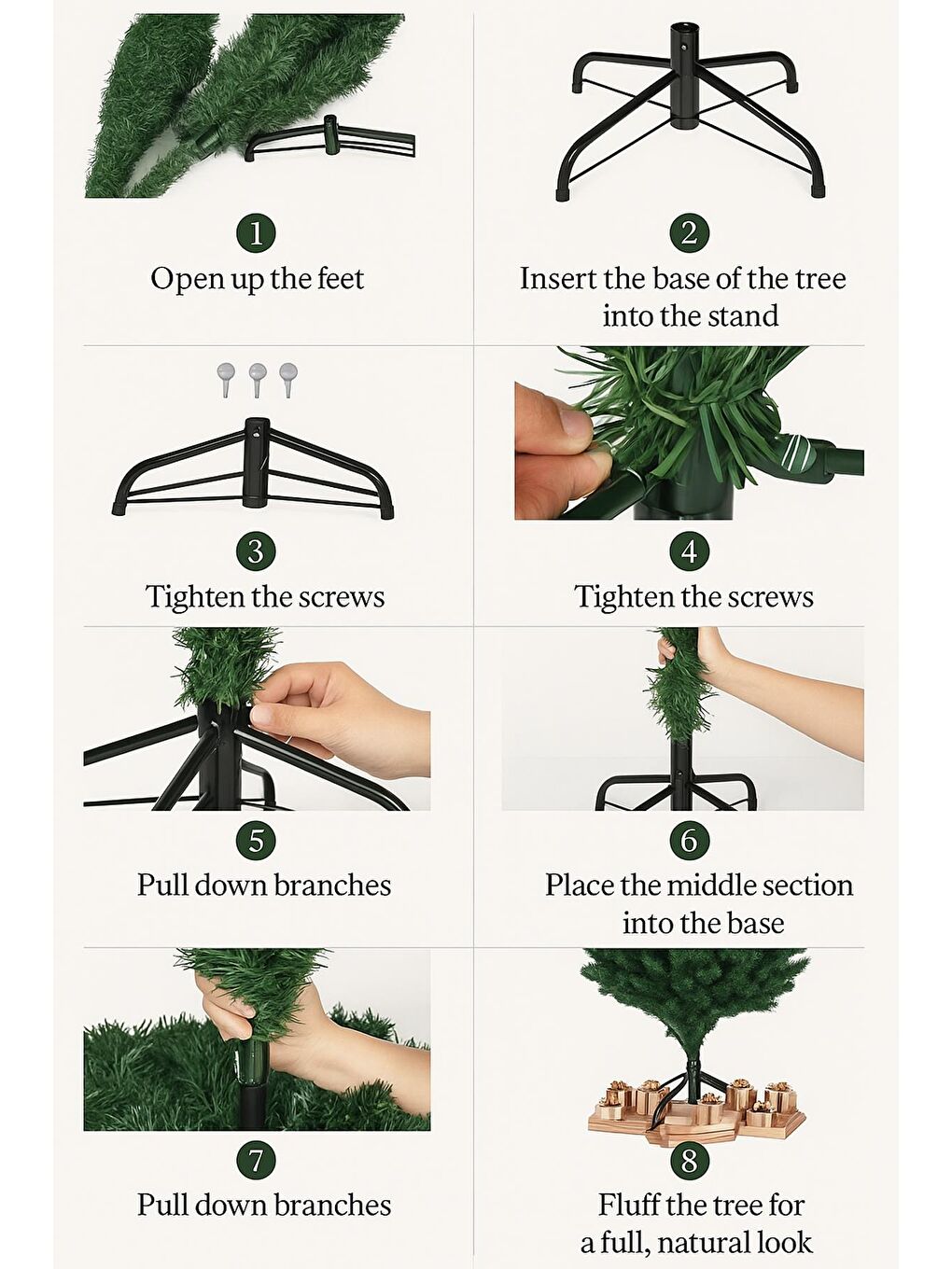 Yeşil Yılbaşı Premium 210 cm 720 Dallı Yılbaşı Çam Ağacı-3