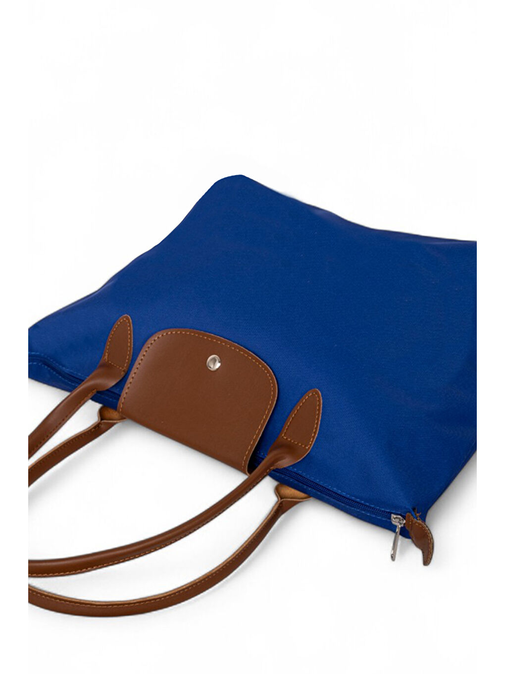 Kadın Sax Mavi Orta Boy Askılı El ve Omuz Çantası-3