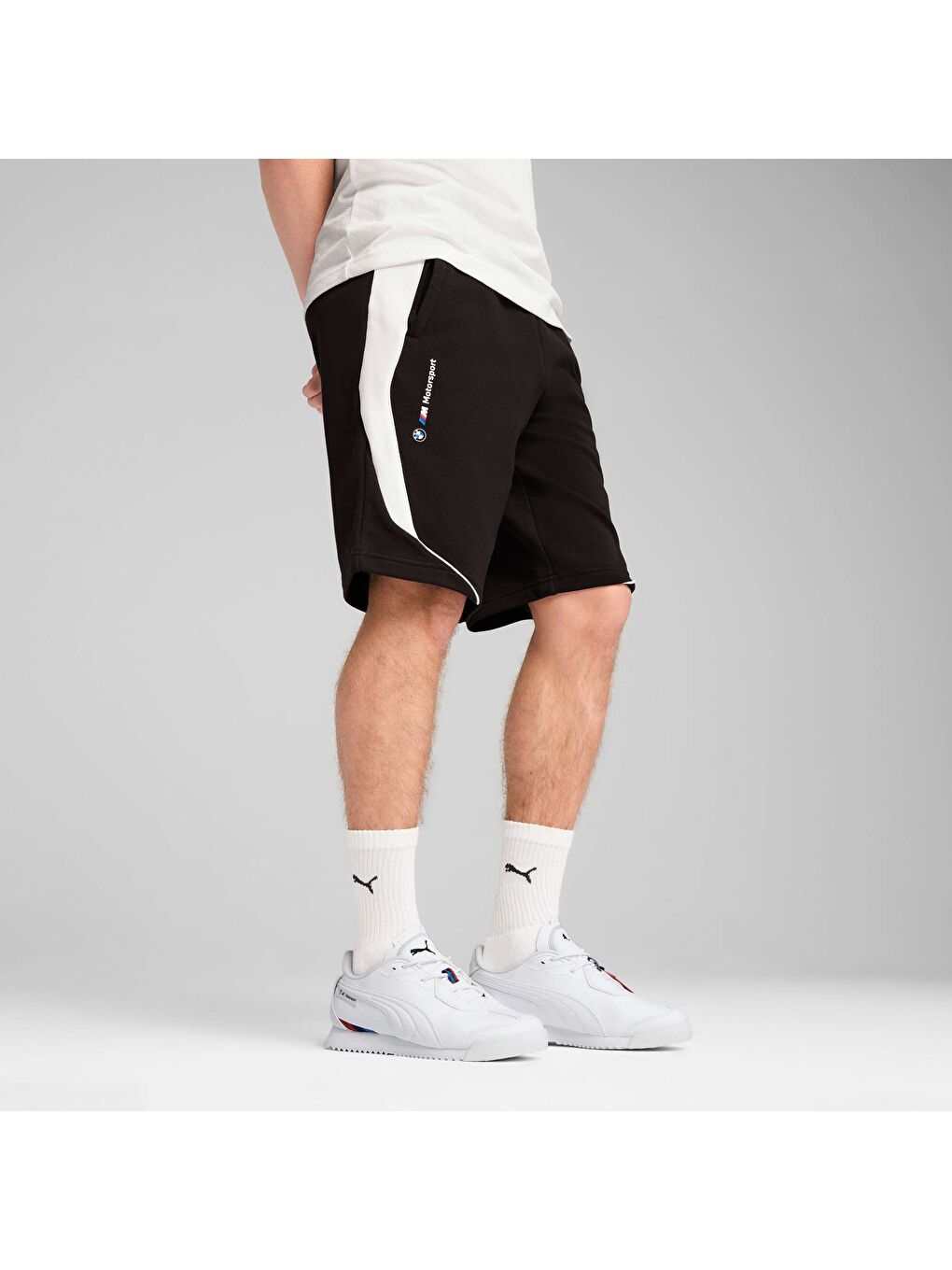 Siyah BMW M Motorsport Erkek Şort-4