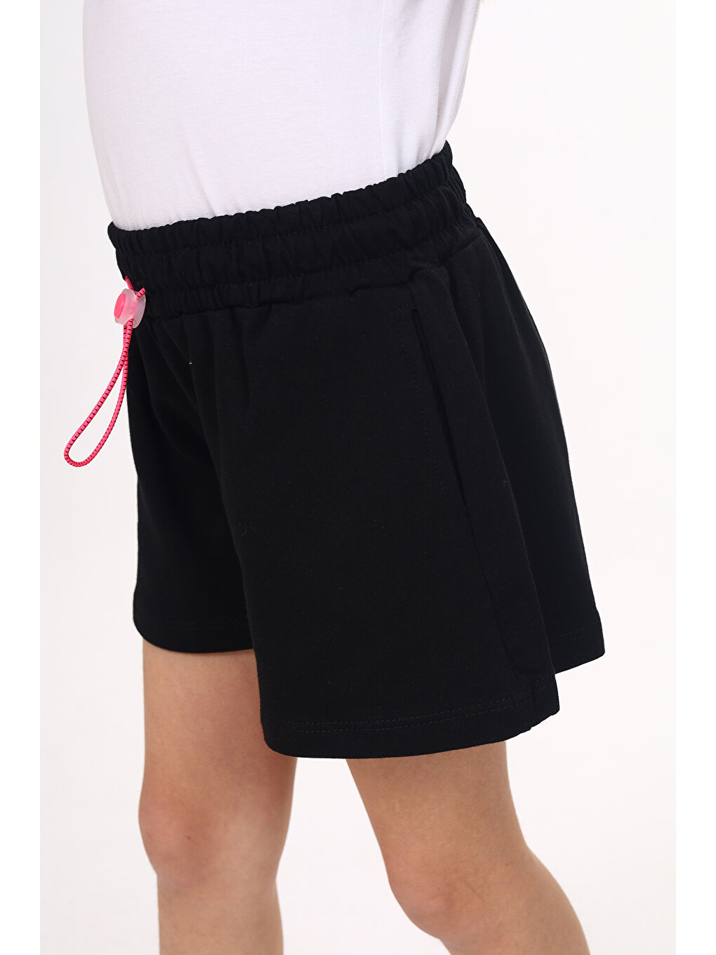 Siyah Kız Çocuk Şort-3