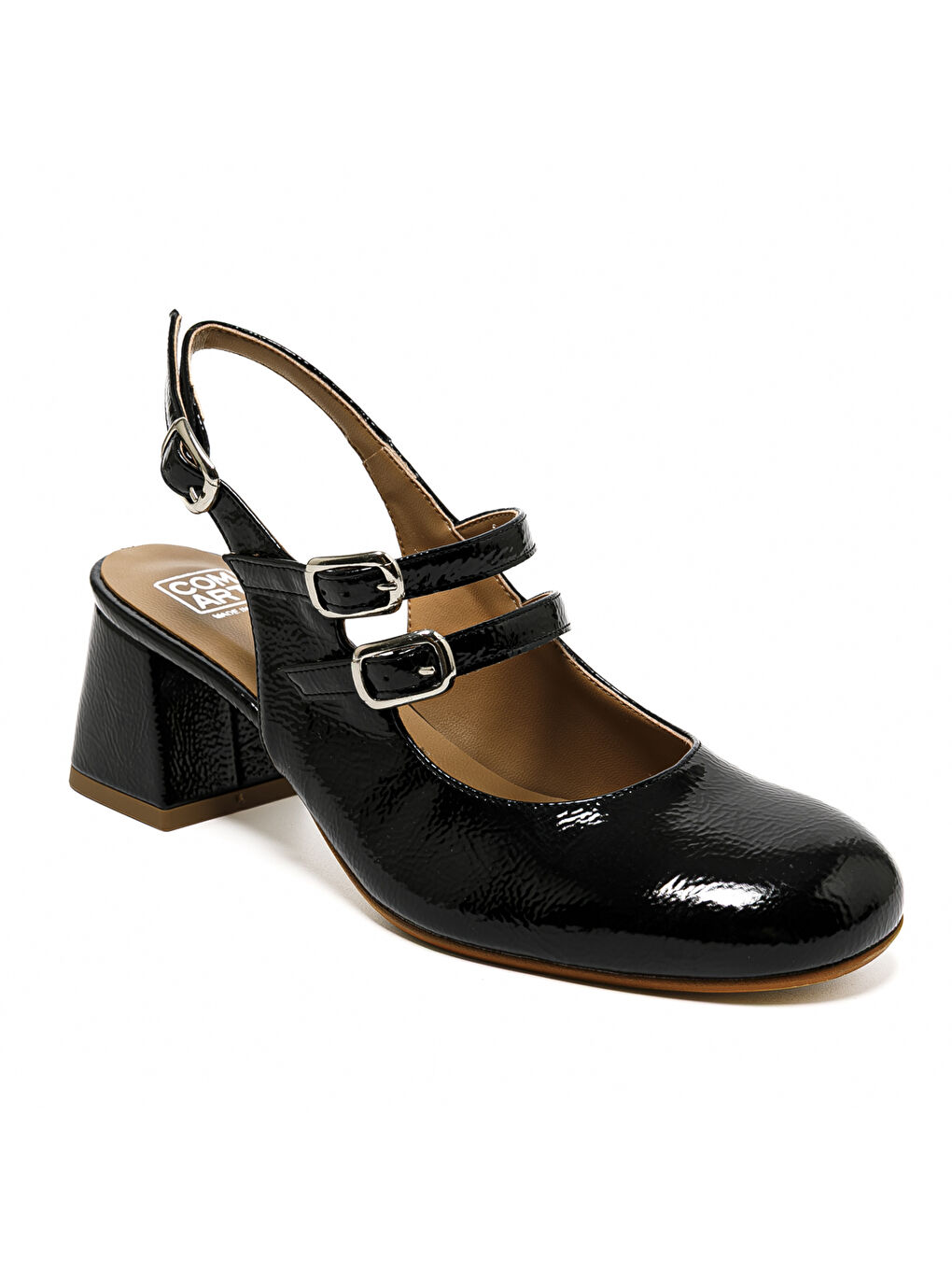 Siyah Kadın Sandalet 205558CO 5558 SLIDE Naplack Nero-1