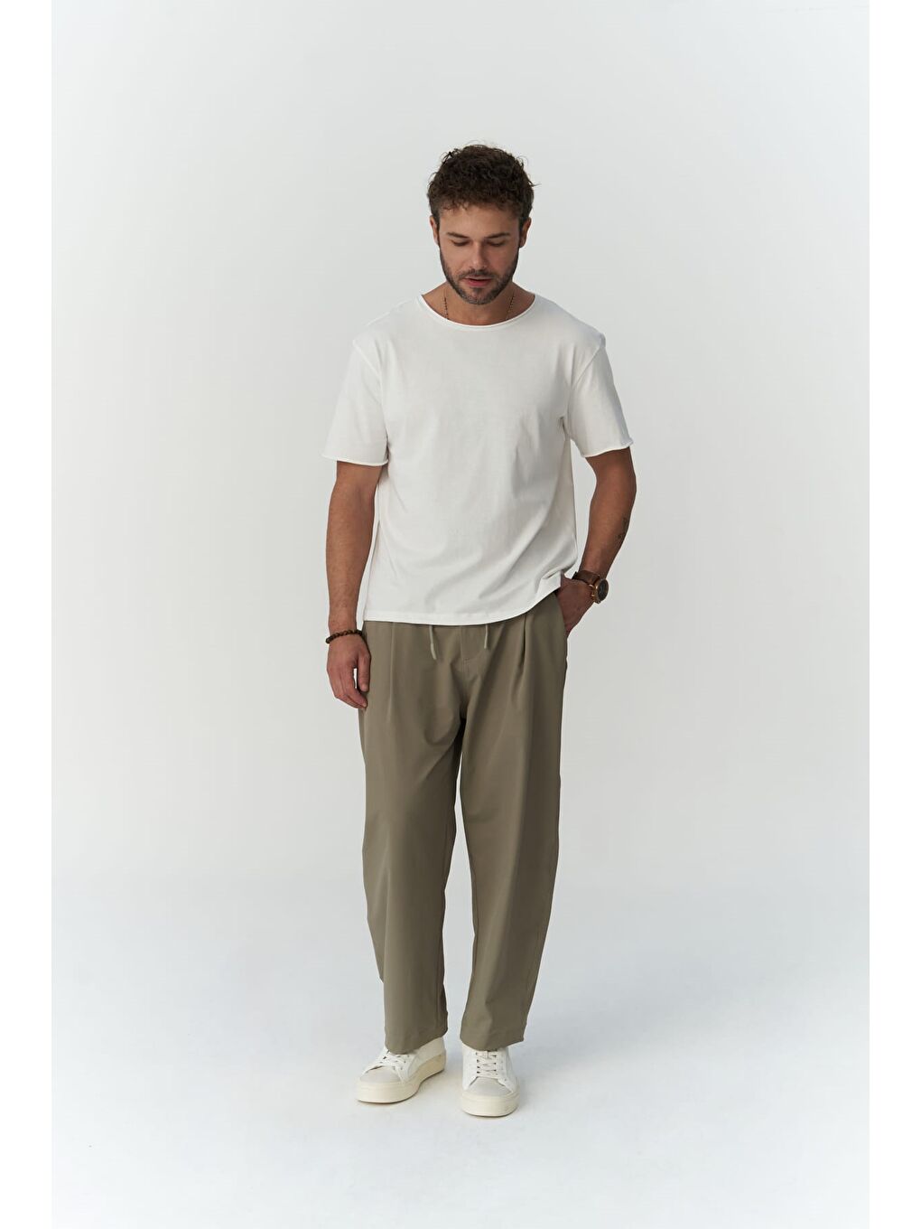 Kenway Bağcık Detaylı Haki  Erkek Pantolon-2