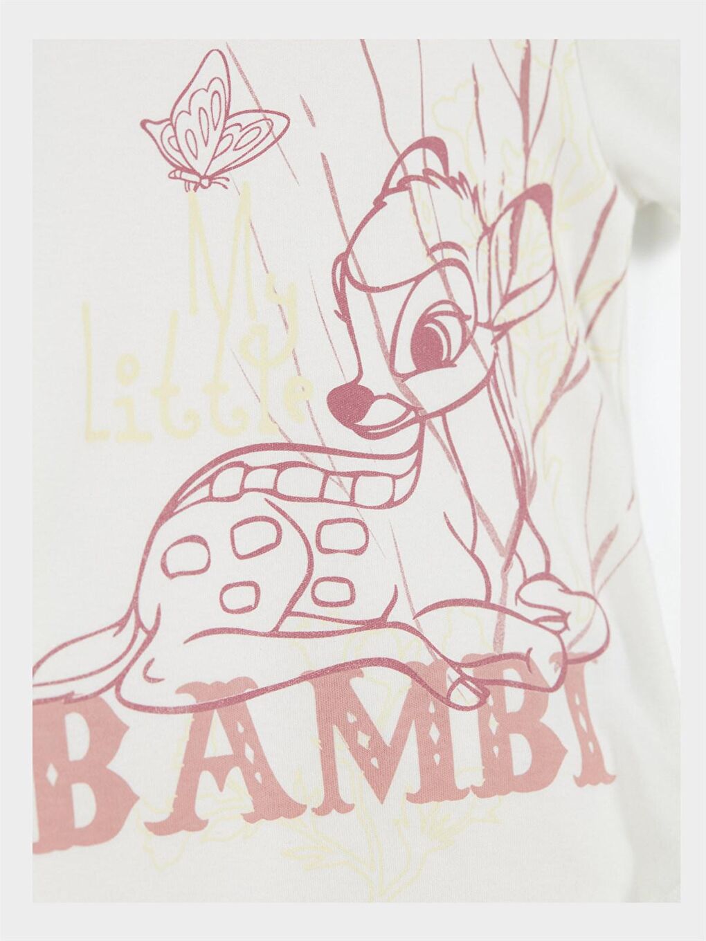 Ekru Bambi Lisanslı Kız Bebek Body Alt ve Şapka 3'lü Set 20820-1