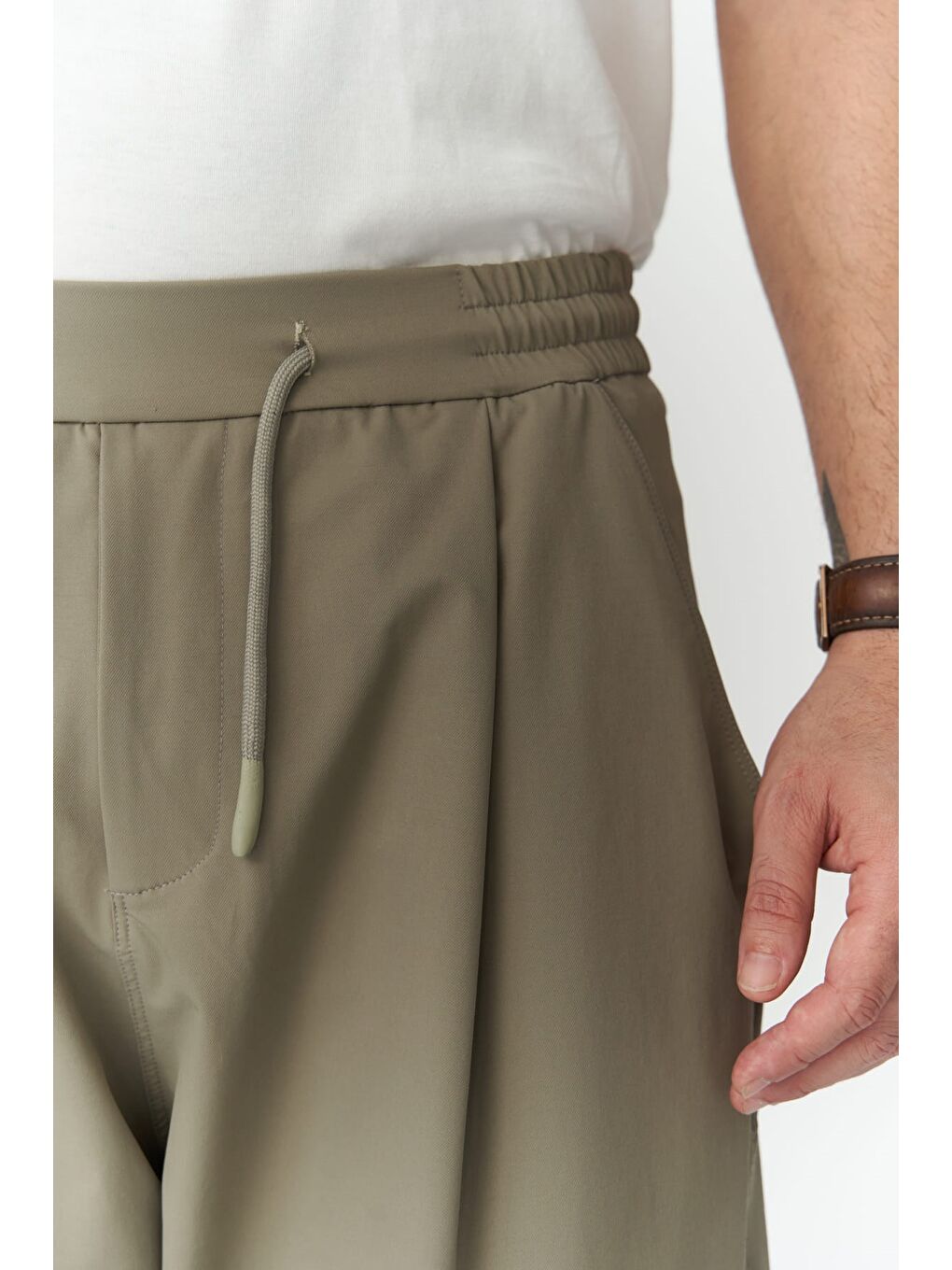 Kenway Bağcık Detaylı Haki  Erkek Pantolon-4