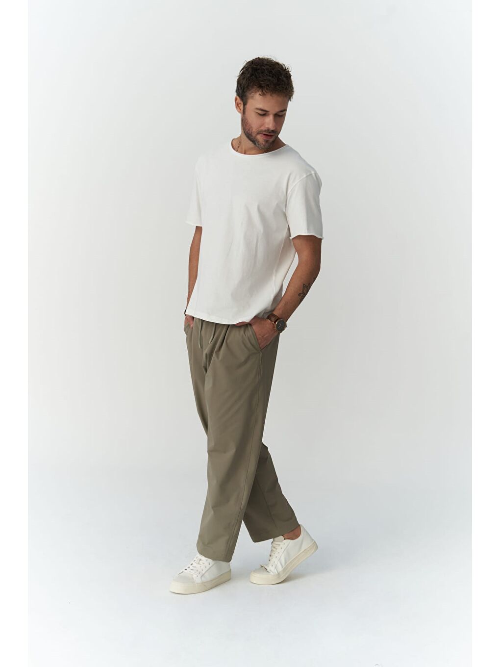 Kenway Bağcık Detaylı Haki  Erkek Pantolon-5