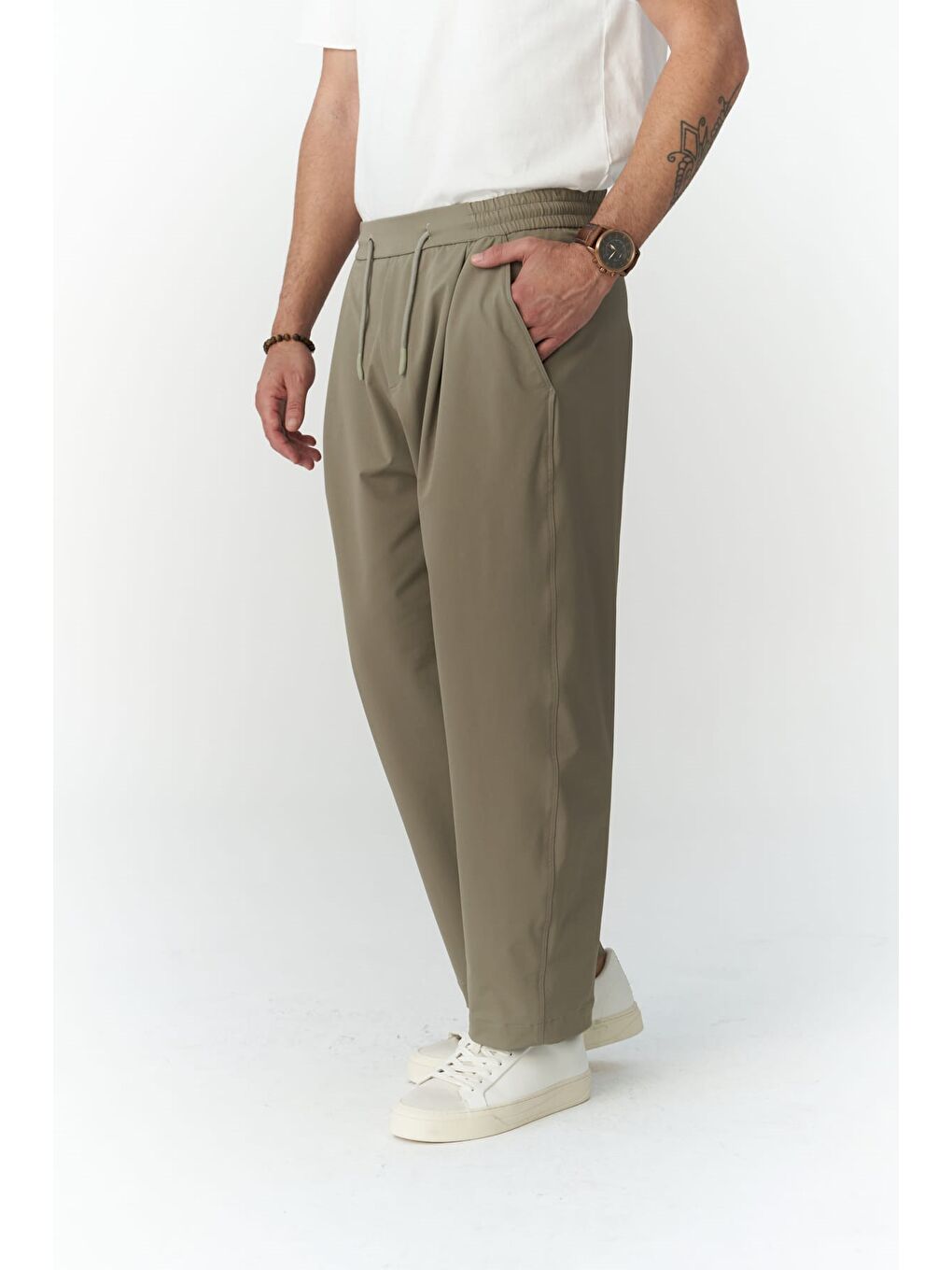 Kenway Bağcık Detaylı Haki  Erkek Pantolon-7