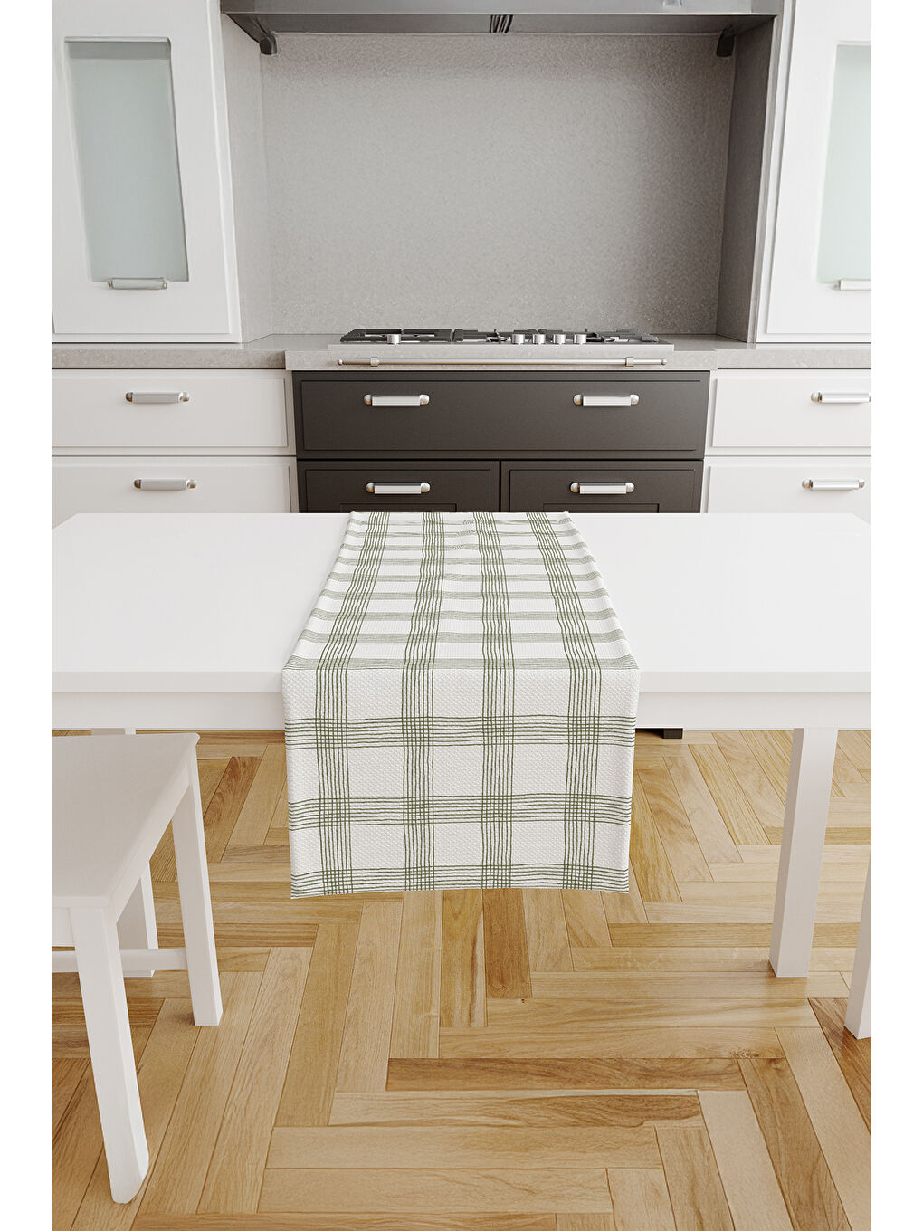 Roden Ekose Desen Runner - Yeşil / Beyaz