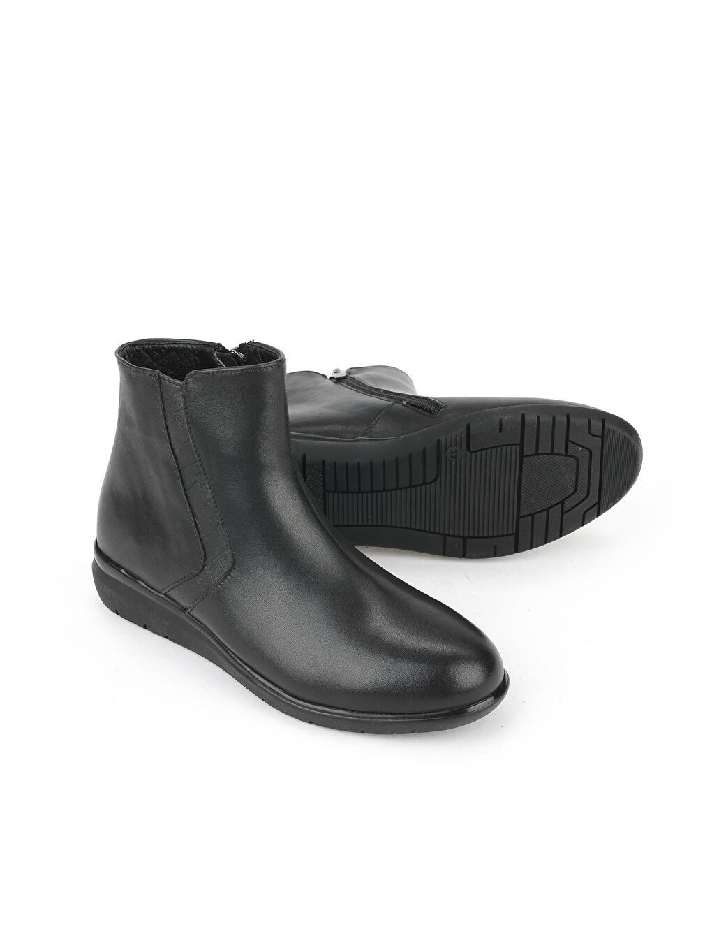 Kadın Hakiki Deri Konfor Bot 1531022Z7647 Siyah-3