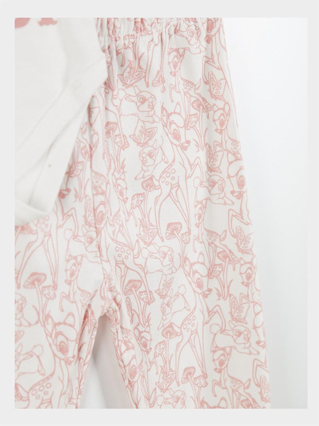 Ekru Bambi Lisanslı Kız Bebek Body Alt ve Şapka 3'lü Set 20820-2