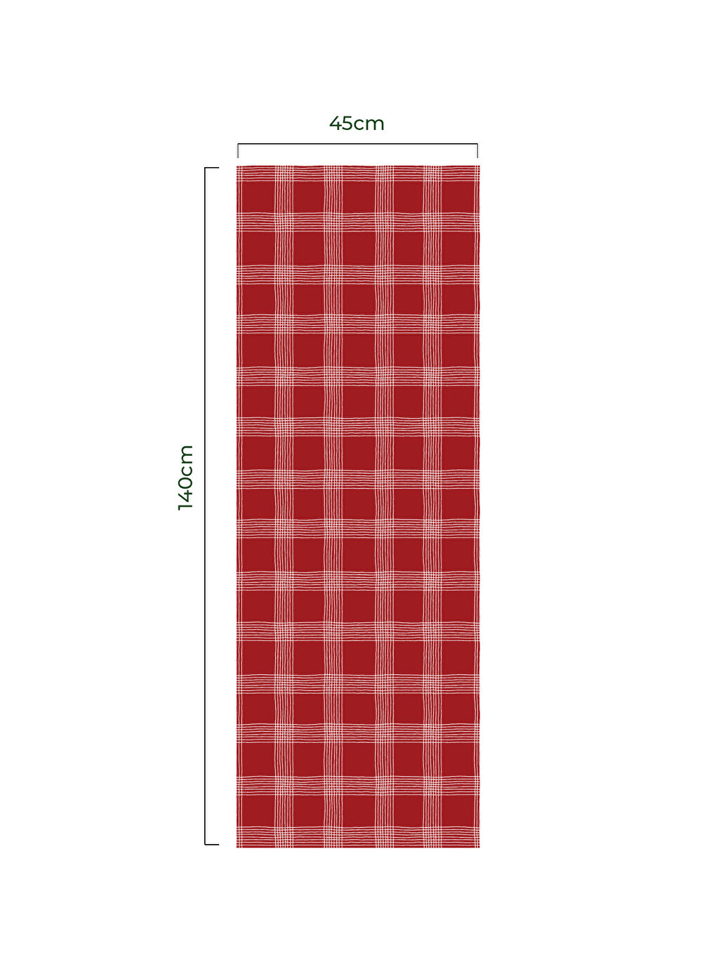 Redro  Ekose Desenli Runner - Kırmızı / Beyaz-1