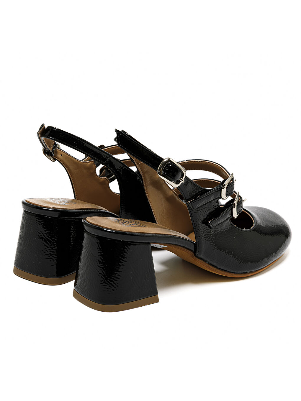 Siyah Kadın Sandalet 205558CO 5558 SLIDE Naplack Nero-4