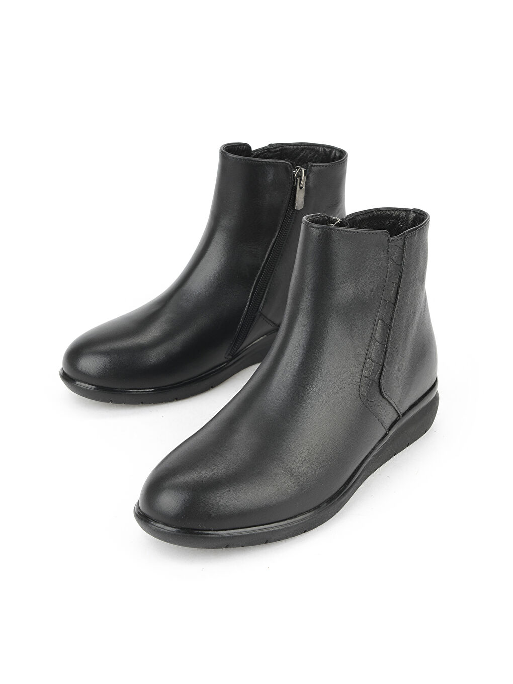 Kadın Hakiki Deri Konfor Bot 1531022Z7647 Siyah-4