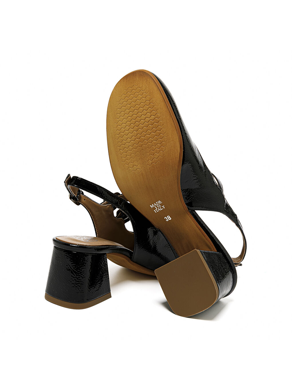 Siyah Kadın Sandalet 205558CO 5558 SLIDE Naplack Nero-5