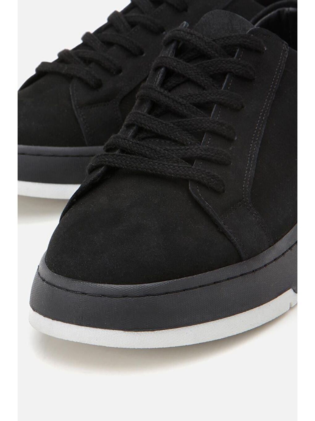 Erkek Nubuk Deri Siyah Spor Ayakkabı-6