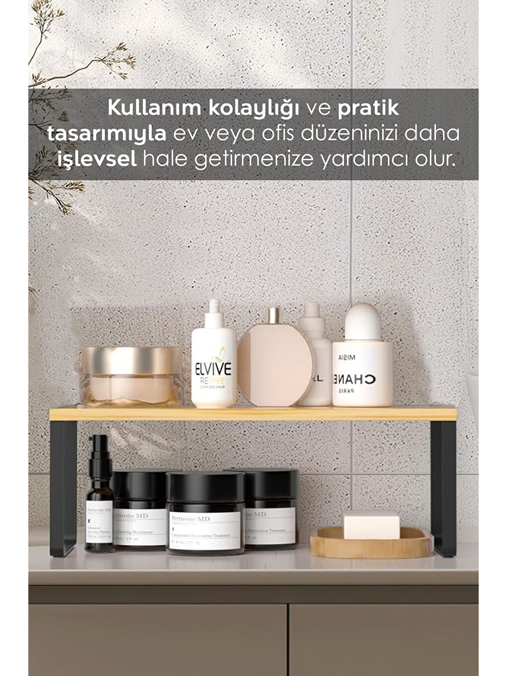 Bej Çok Amaçlı Mutfak Rafı-2