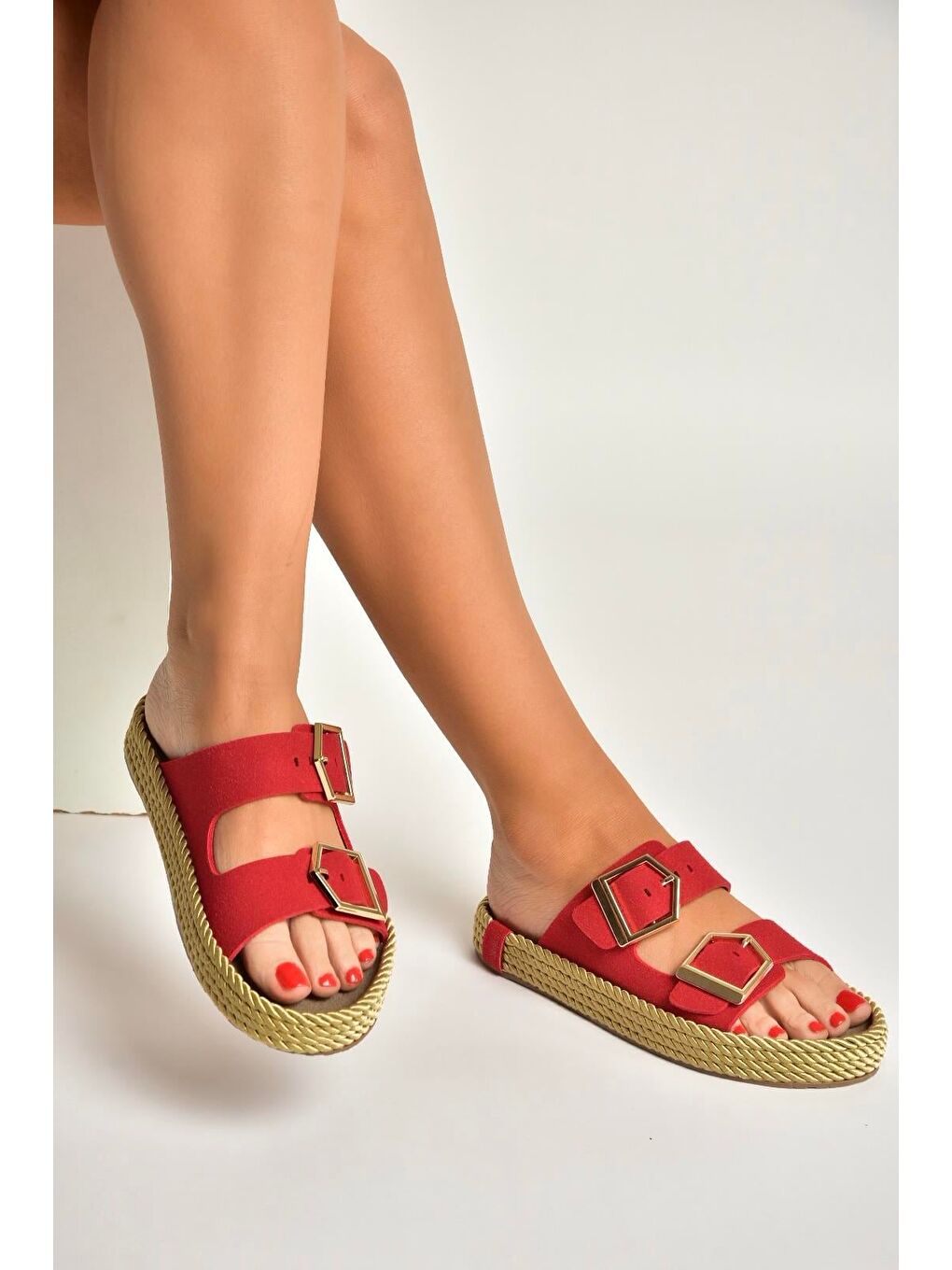 Kırmızı Kadın Terlik U596030202-2