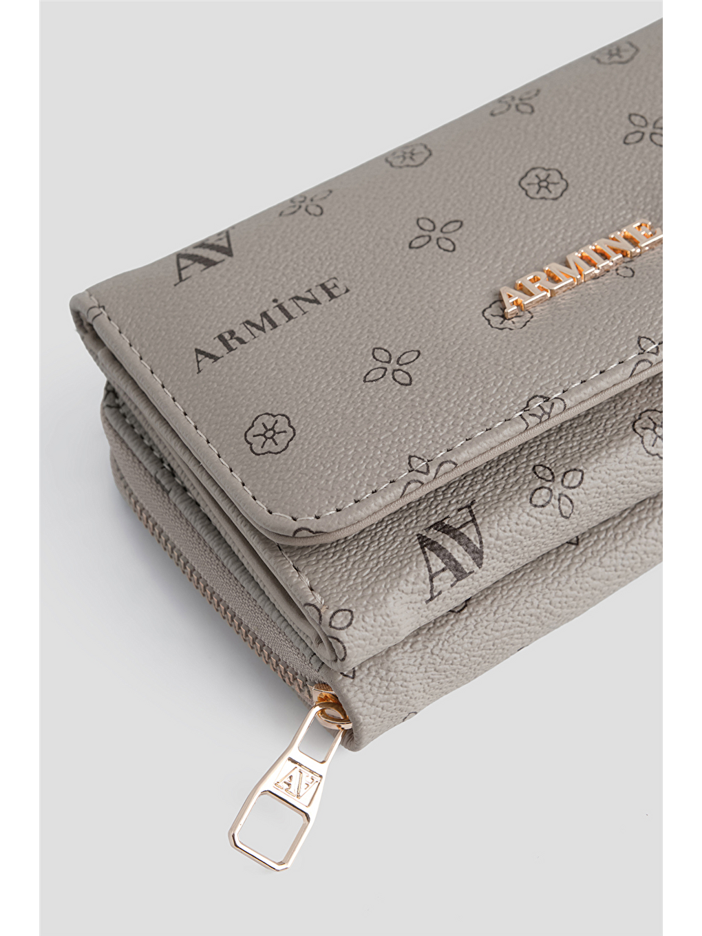 Bej Baskılı Cüzdan Vizon-3