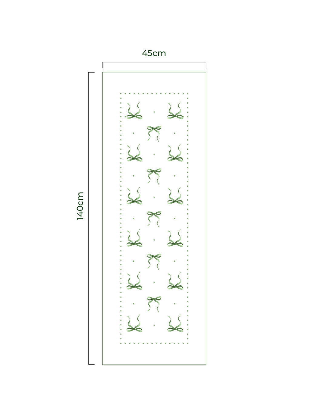 Fiore Fiyonk Desenli Runner - Yeşil / Beyaz-1