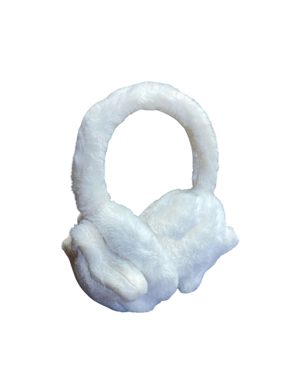 Çocuk Ekru 3D Yıldız Detaylı Pelüş Kışlık Kulaklık-1