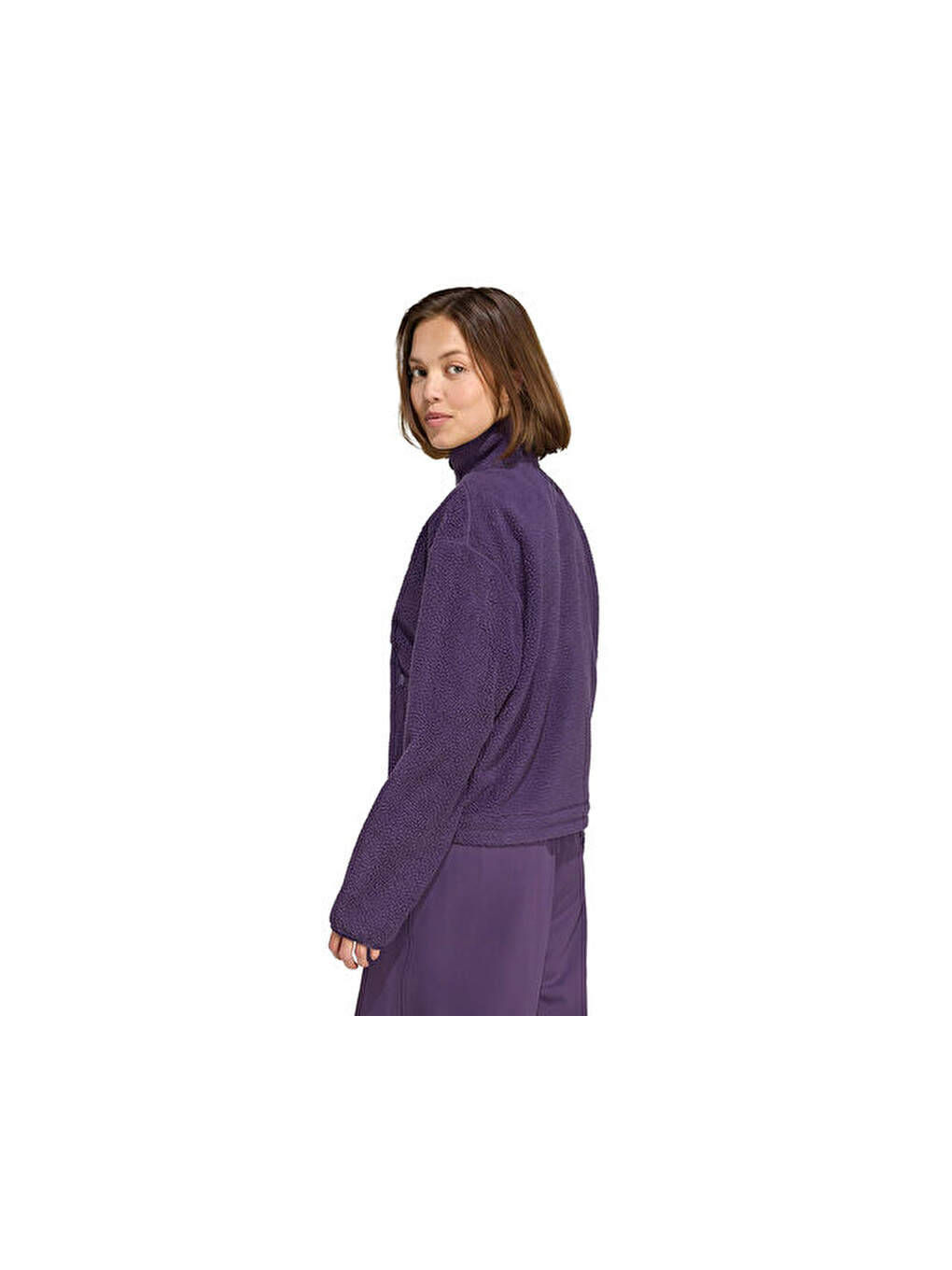 W Ct Fleece Hz Kadın Günlük Polar Sweatshirt Jv7137 Mor-1