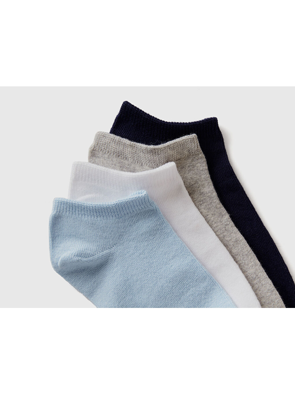 Erkek Çocuk Mavi Mix Logo Baskılı Düz Renkli 4'lü Kısa Patik Çorap Seti-1