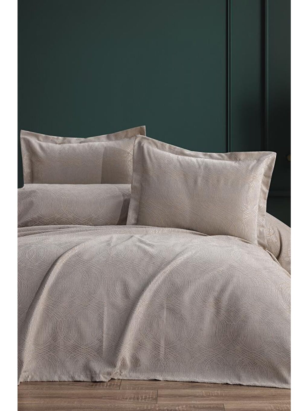 Kahverengi Aren 2 Parça Tek Kişilik Pike Takımı 180x240 Cappucino