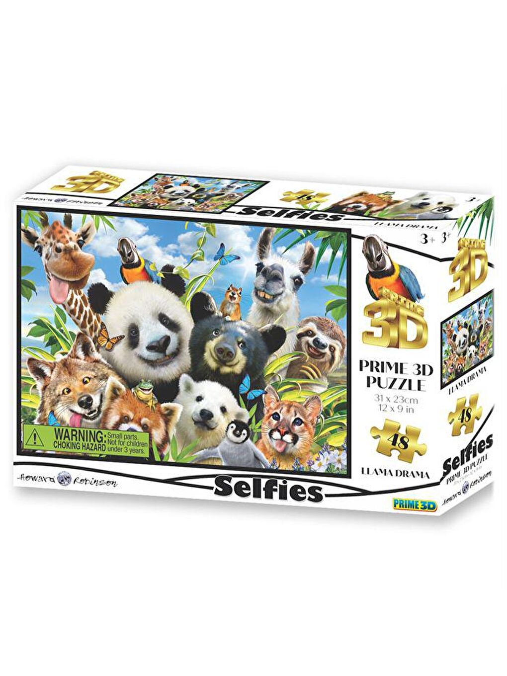 Prime 3D Karışık Lama Selfie 48 Parça Puzzle 10647