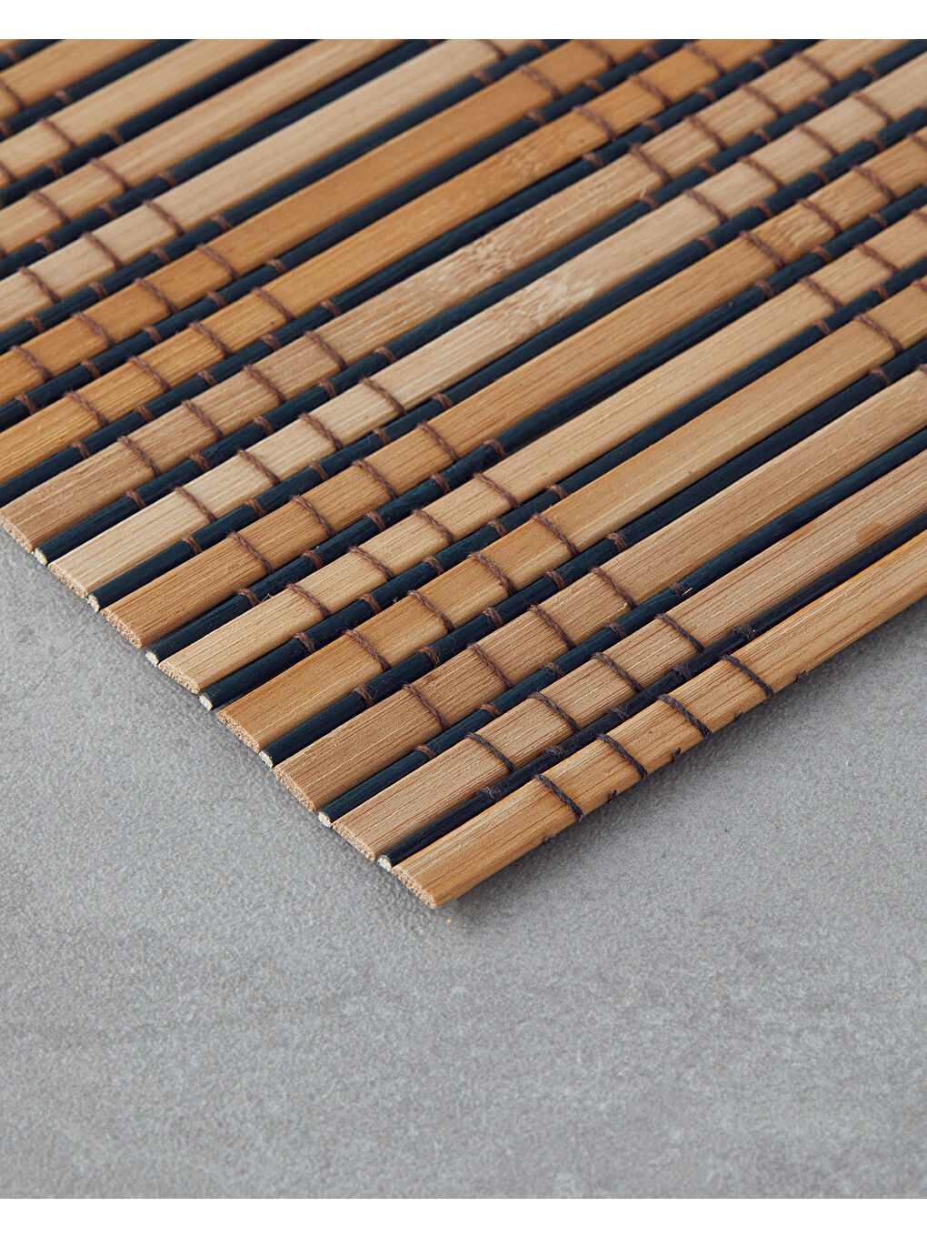 Breeze Bambu 4'lü Amerikan Servis 30x45 cm Siyah-Krem-1