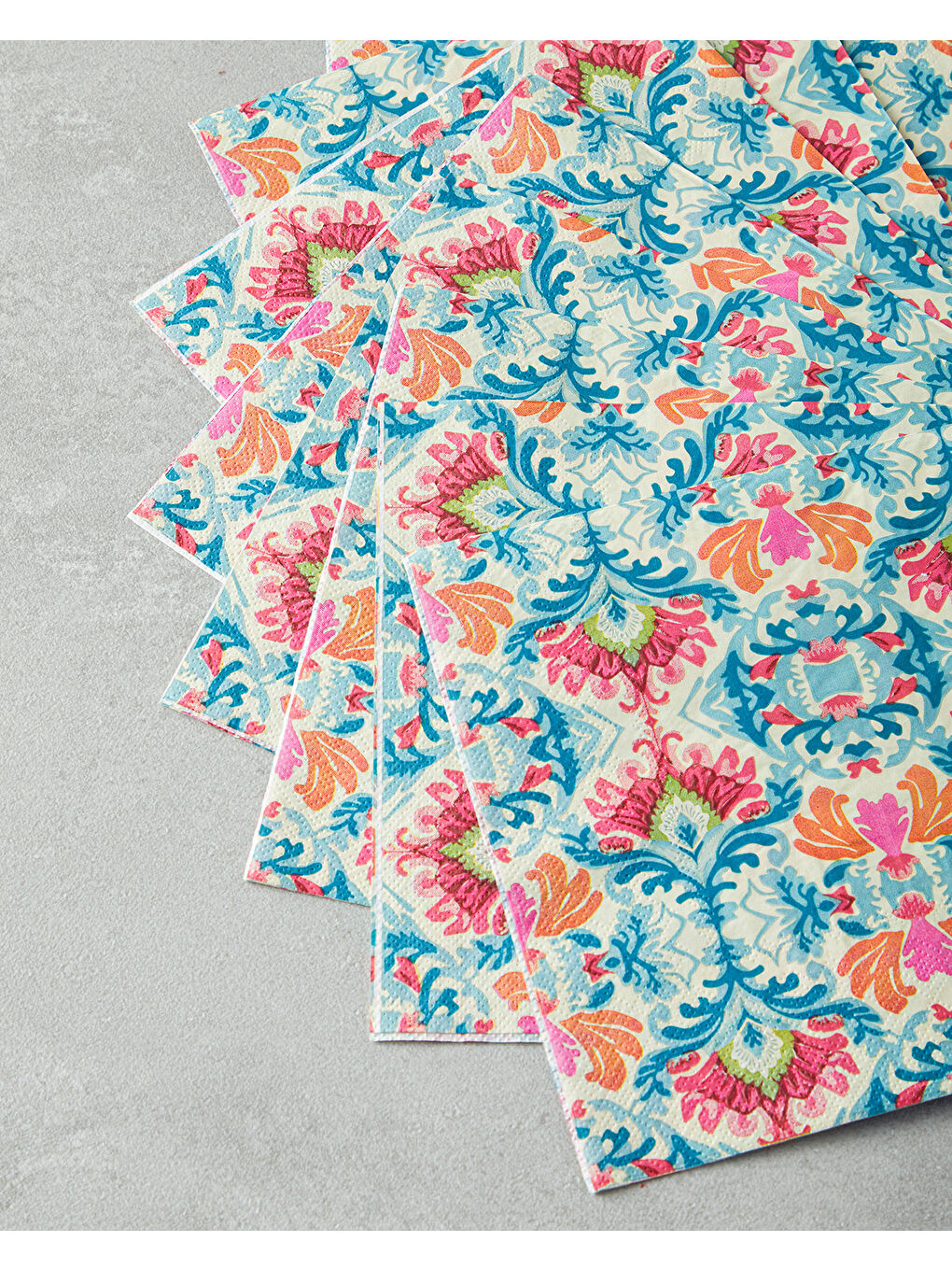 Beyaz Ethnic 20'li Kağıt Peçete 33x33 cm Renkli-1