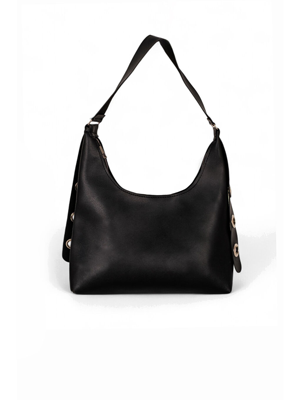 Kadın Siyah Tek Bölmeli Baget Kol ve Omuz Çantası-2