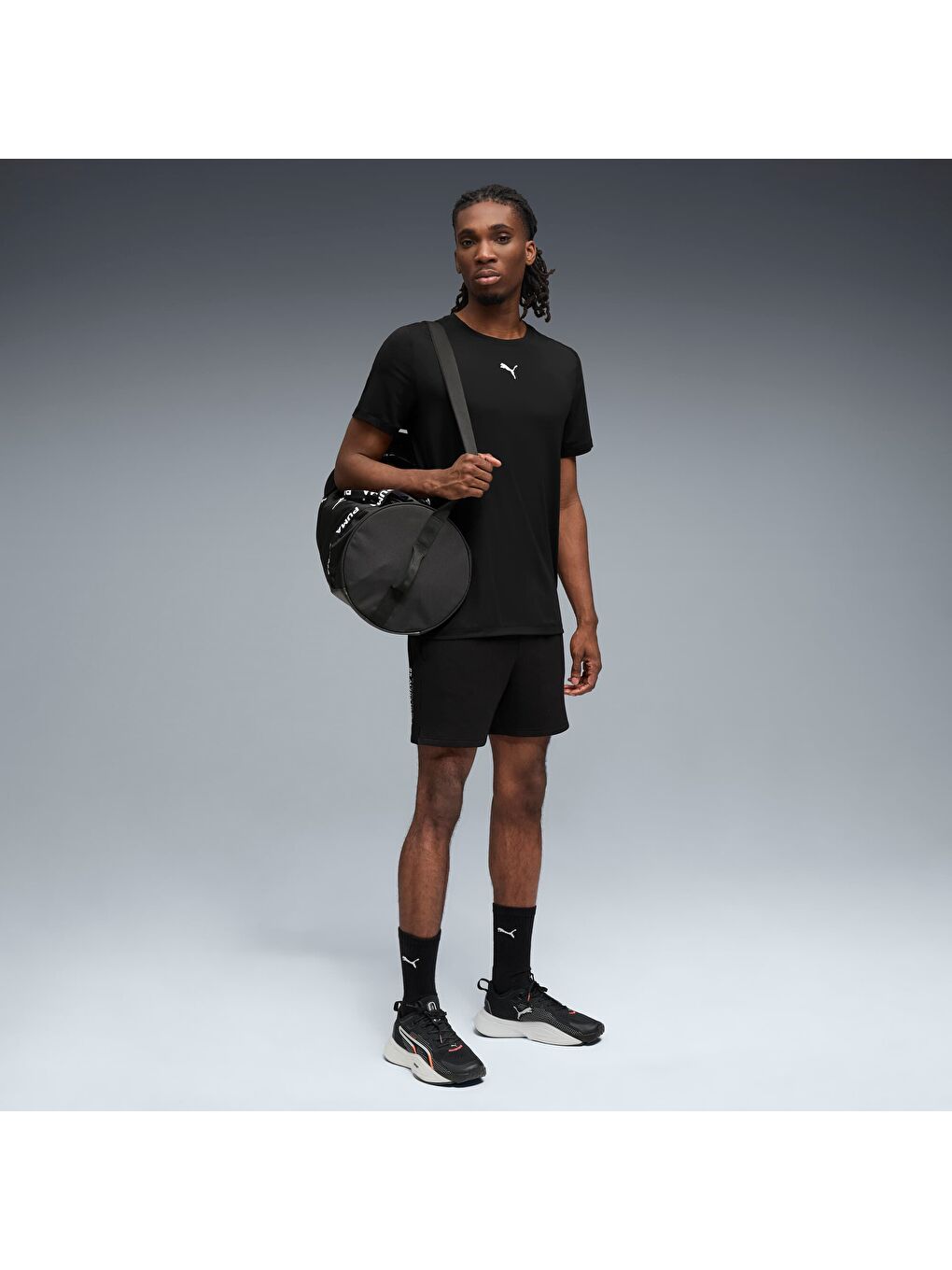 Siyah CLOUDSPUN Erkek 5" Antrenman Şortu-1