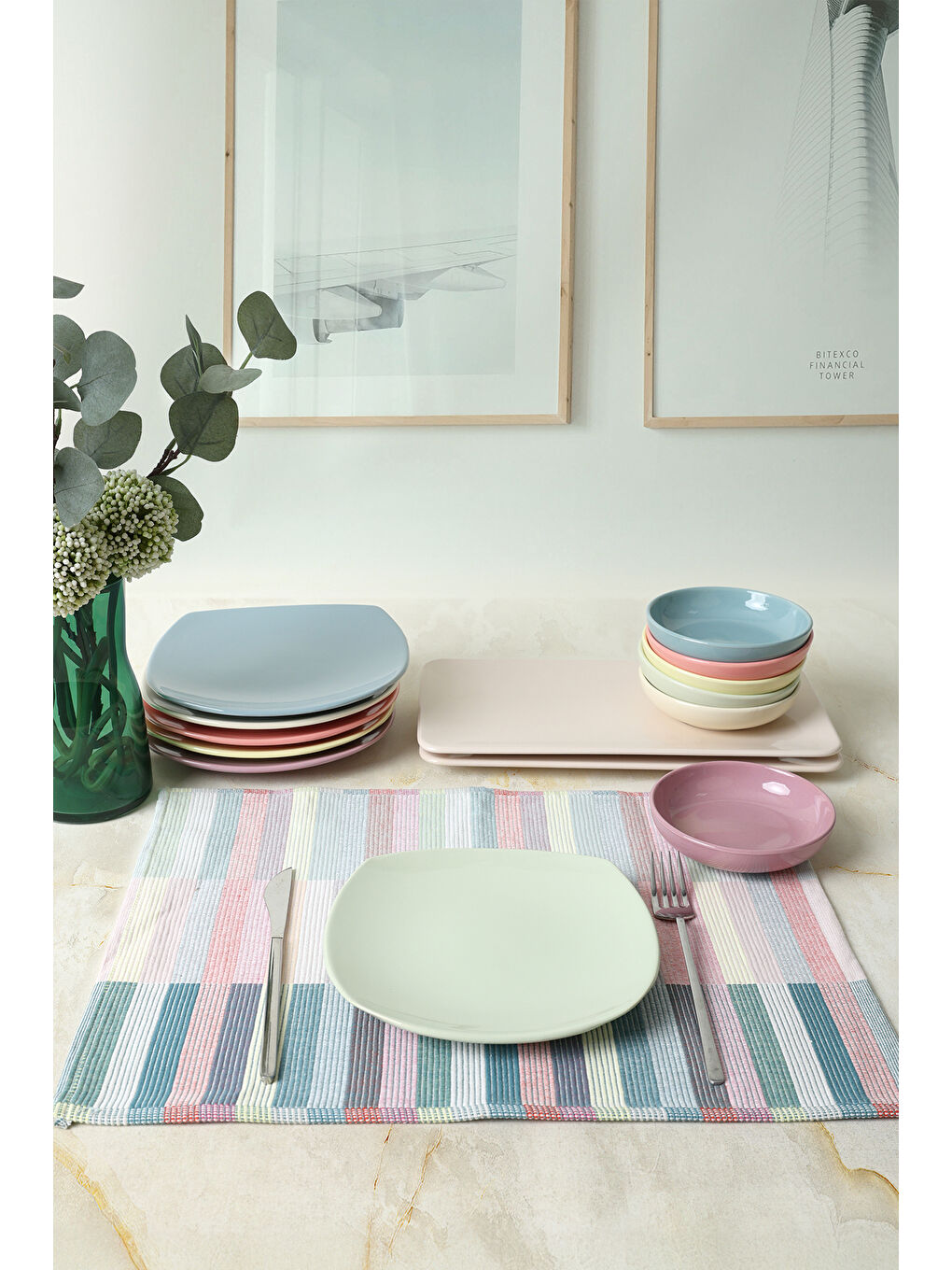 Karışık Mix Soft Çeyiz Seti 14 Parça 6 Kişilik-2