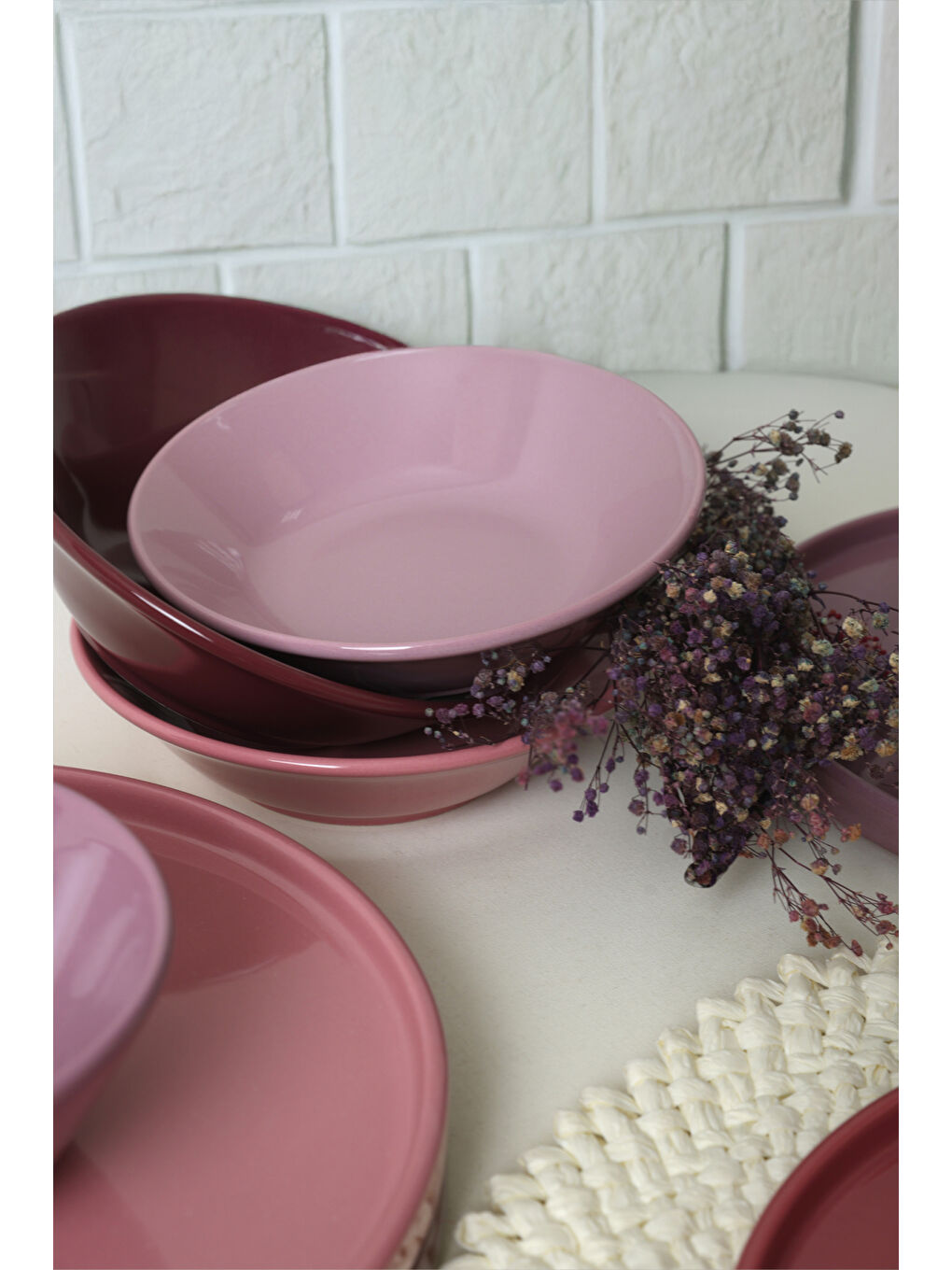 Karışık Mix Mor Çeyiz Seti 24 Parça 6 Kişilik-4