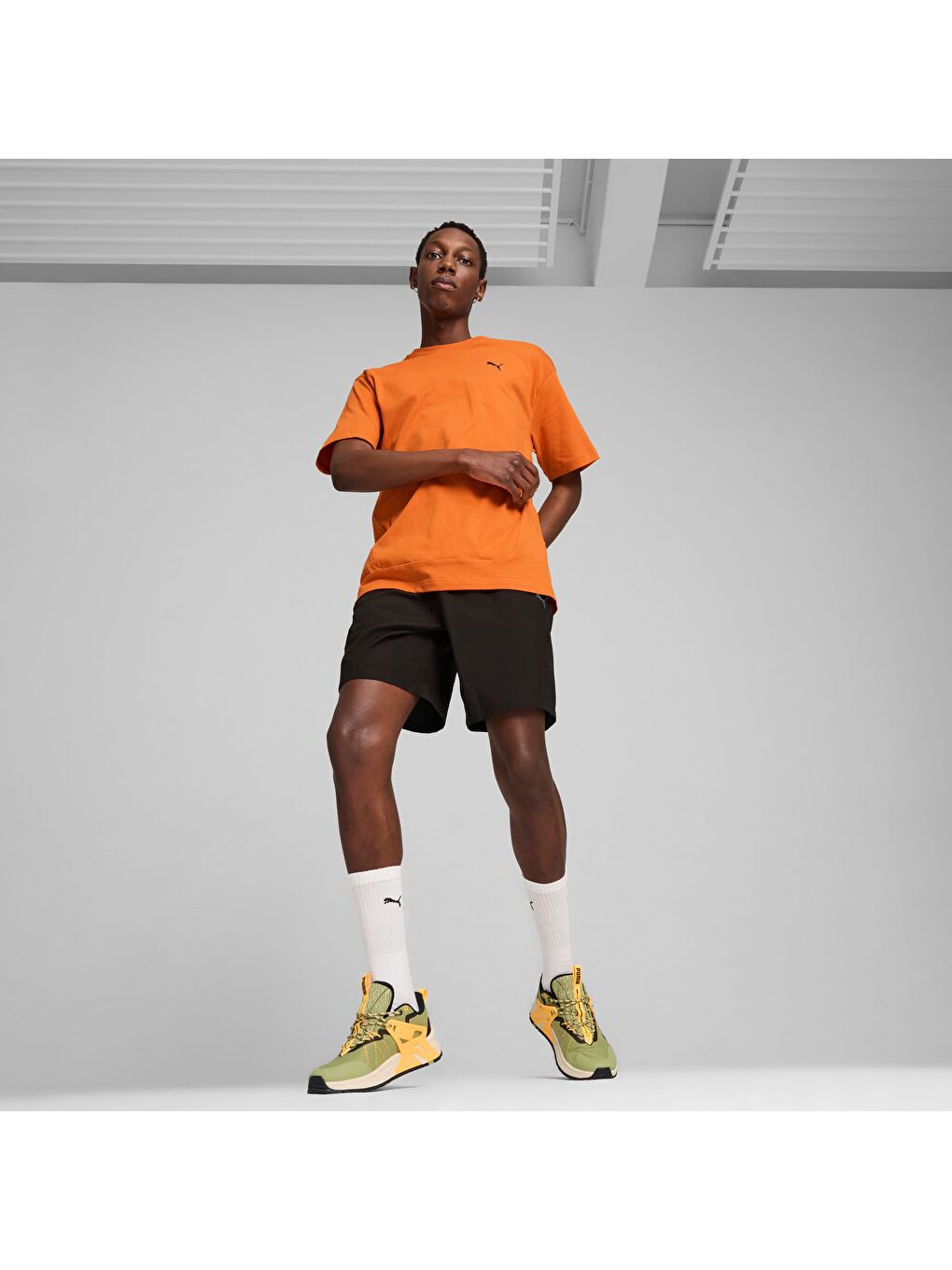 Siyah RAD/CAL Erkek Dokuma Şort-1