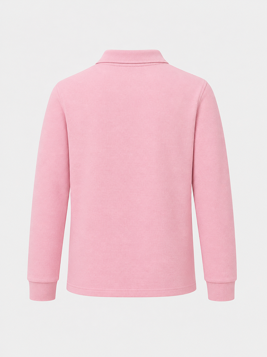 Pembe Kids Polo Yaka Basic Uzun Kollu Unisex Kız Çocuk Tişört-2