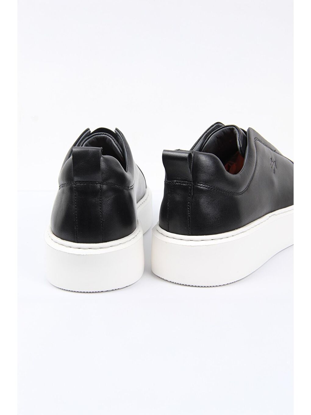 Siyah Slip-On Erkek Ayakkabı Bağcıksız Kalın Taban Günlük Model-3