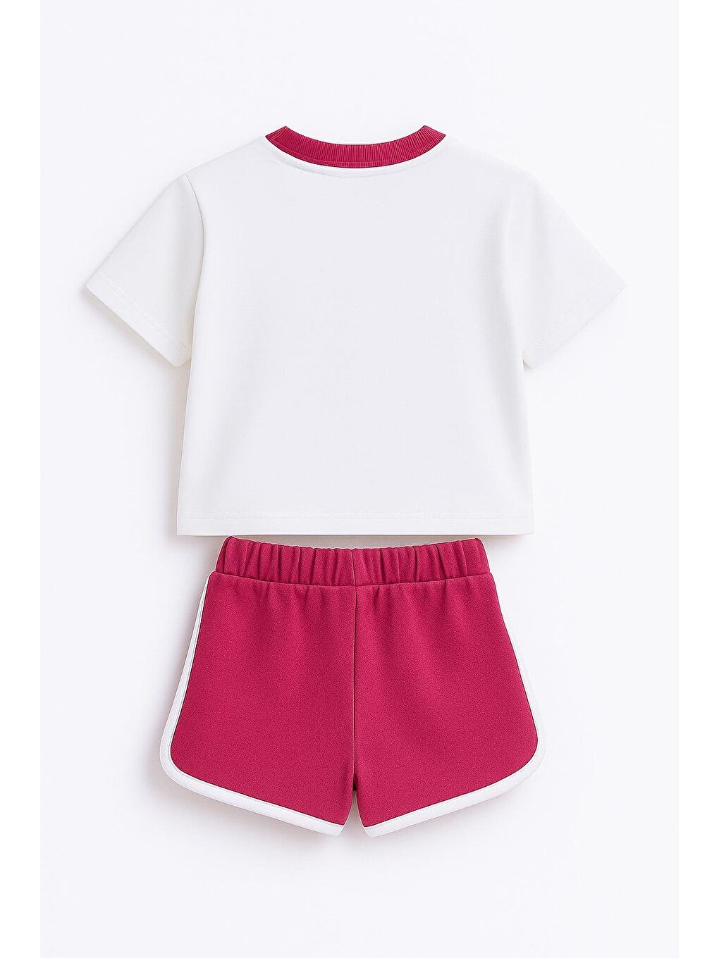Kız Çocuk %100 Pamuklu Brooklyn Baskılı Şortlu Takım - Pembe (3-4 Yaş 8-9 Yaş)-1