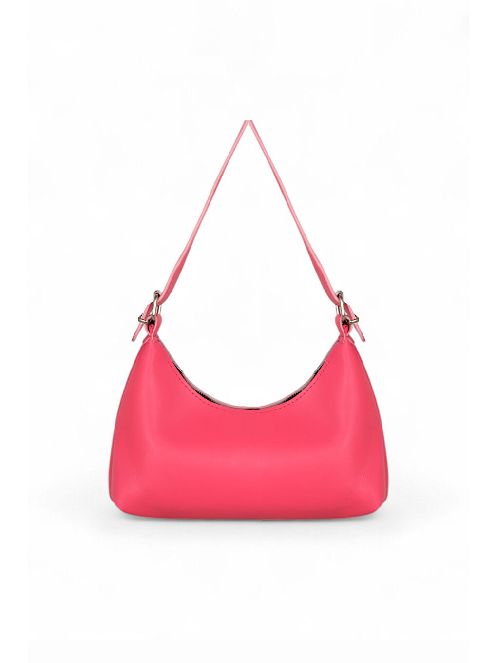 Kadın Fuşya Suni Deri Baget El ve Omuz Çantası