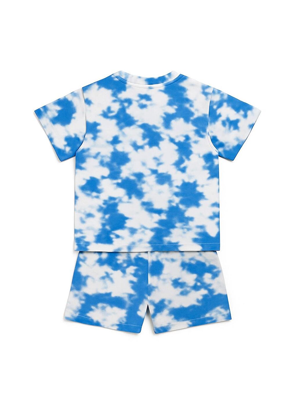 Mavi Erkek Çocuk Batik Desenli %100 Pamuk Şortlu Takım (3-4 Yaş 8-9 Yaş)-2