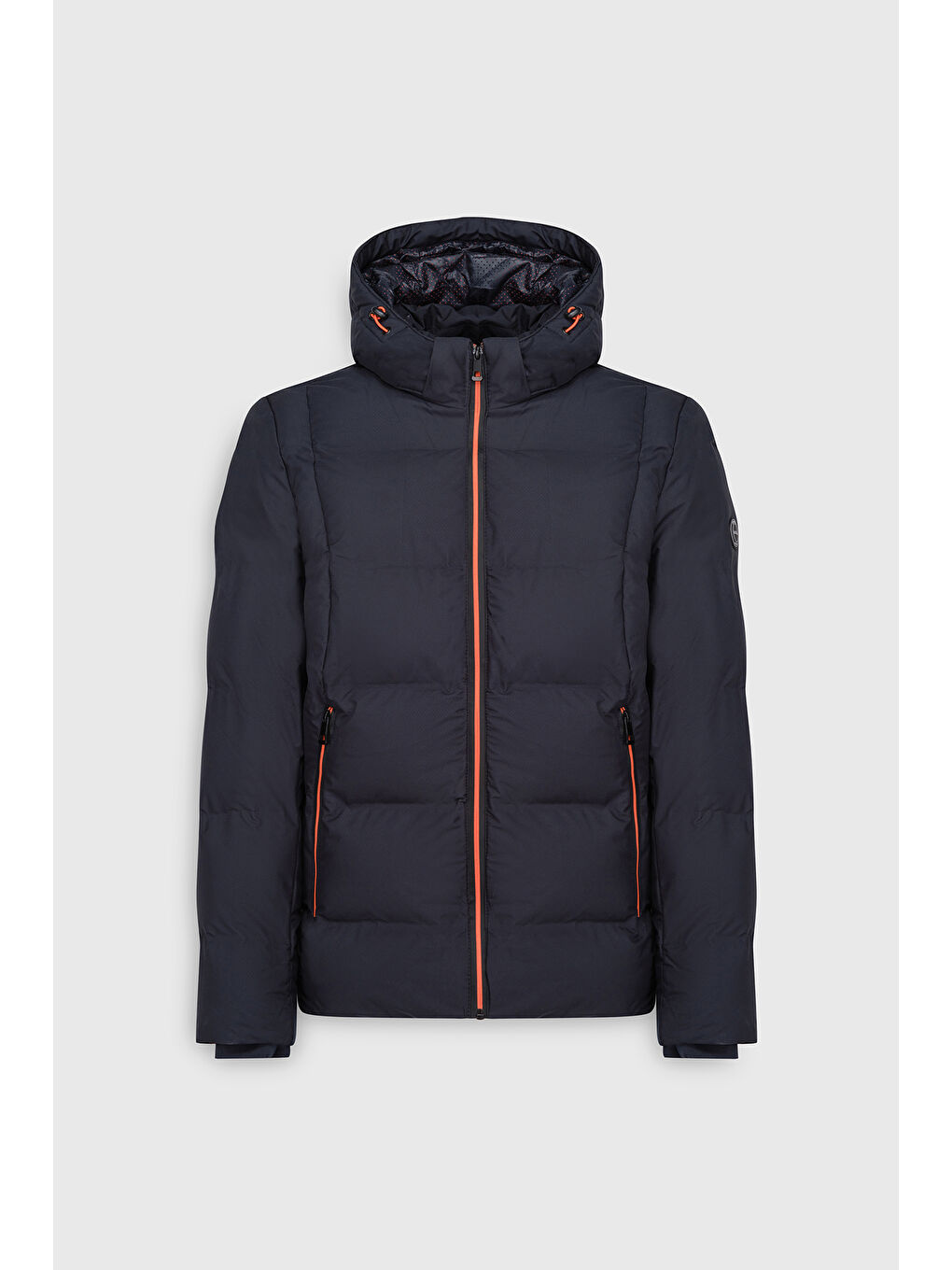 Erkek Lacivert Standart Fit Normal Kesim Kapüşonlu Mont-7