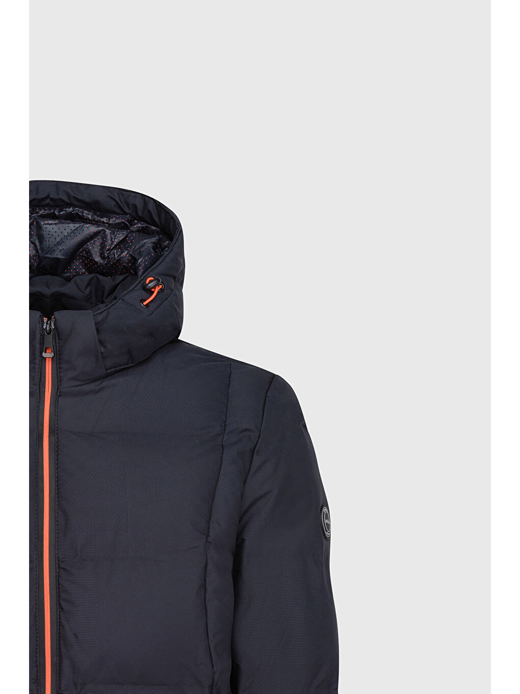 Erkek Lacivert Standart Fit Normal Kesim Kapüşonlu Mont-8