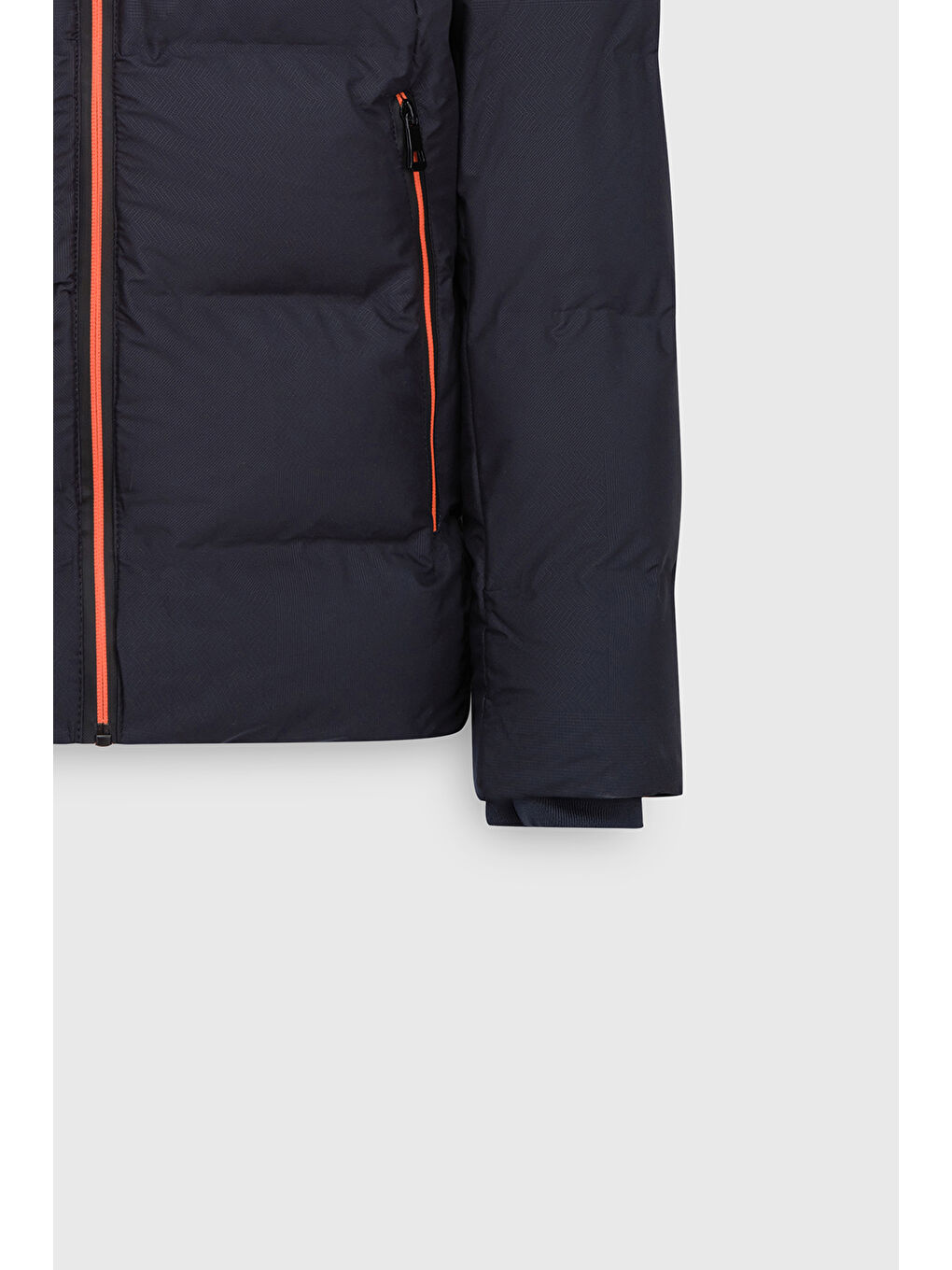 Erkek Lacivert Standart Fit Normal Kesim Kapüşonlu Mont-9