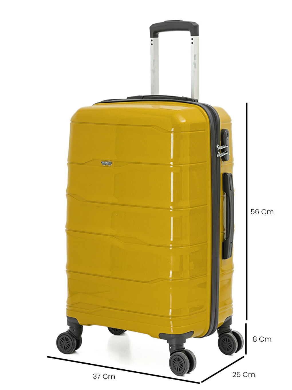 Sarı PP İstanbul 3 lü Bavul Seti-4