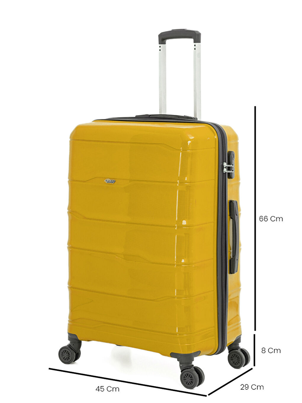 Sarı PP İstanbul 3 lü Bavul Seti-5