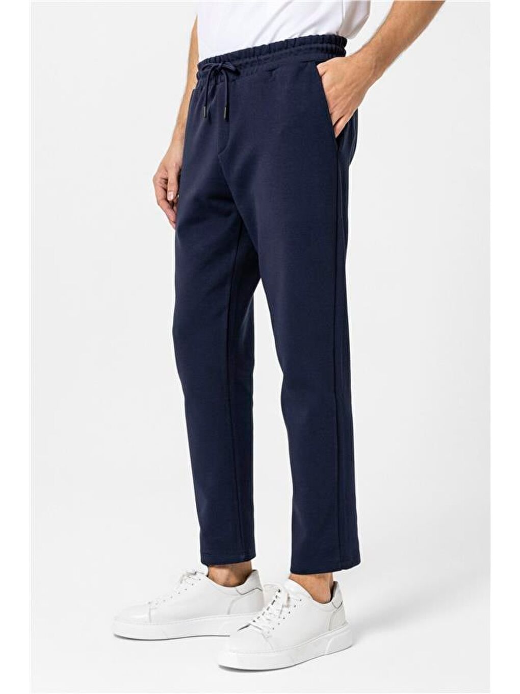 Lacivert Regular Düz Jogger Pantolon-2